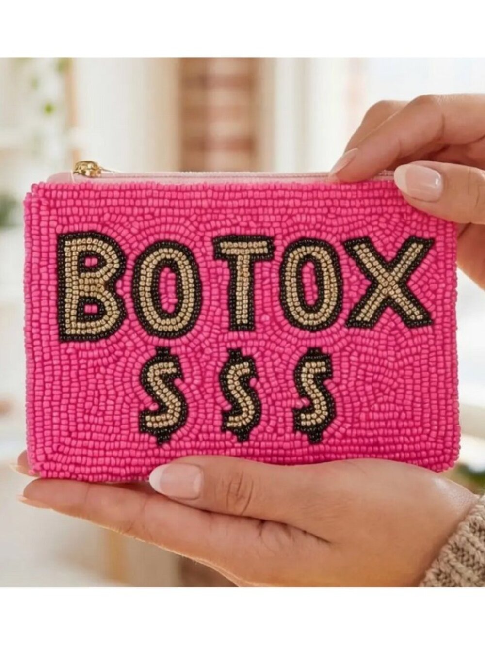 Botox Money Seed Beaded Coin Purse - Picture 1 of 5